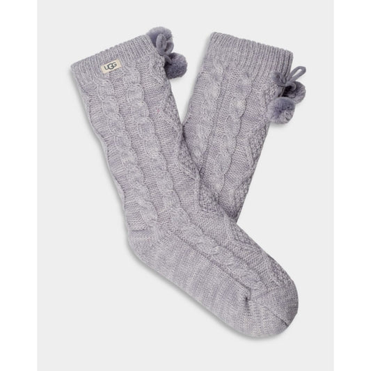 Women's Pom Pom Fleece Lined Crew Sock